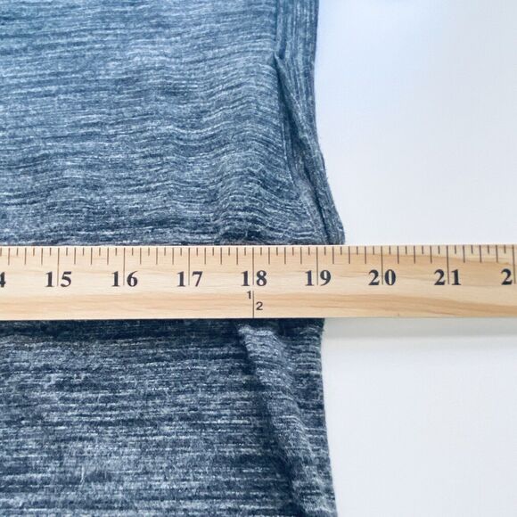 Anthropologie Cloth & Stone Dress XL Gray Heather Cap Sleeve Shift Stretch - Picture 3 of 6